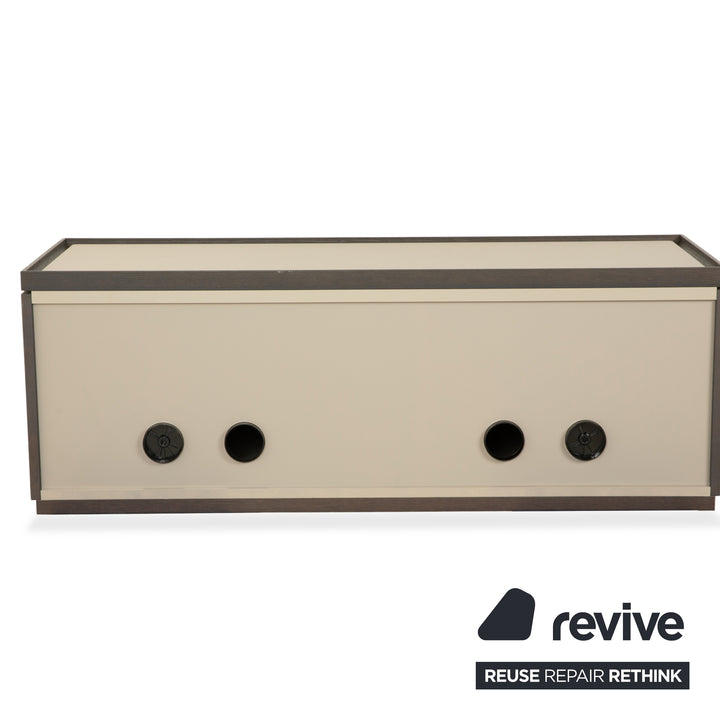 Buffet en bois Ligne Roset ESTAMPE marron beige crème meuble TV