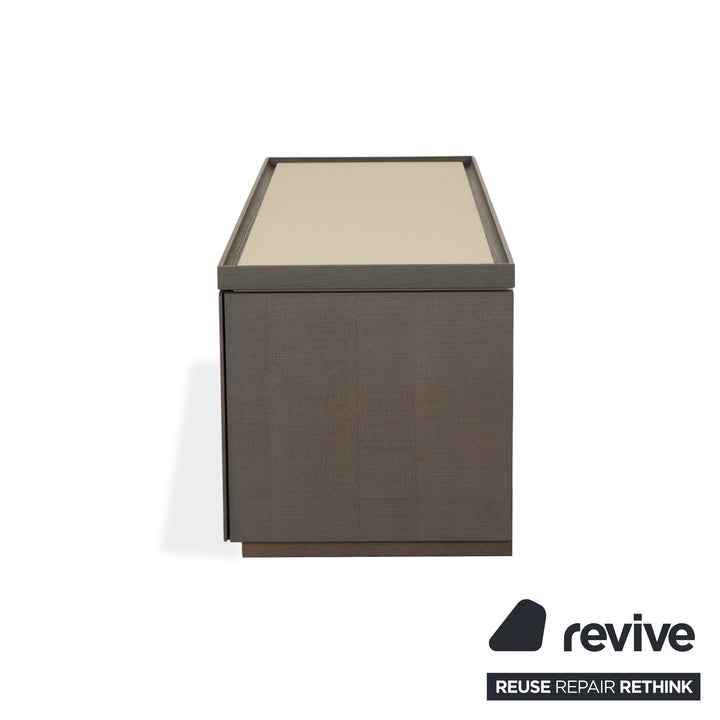 Buffet en bois Ligne Roset ESTAMPE marron beige crème meuble TV
