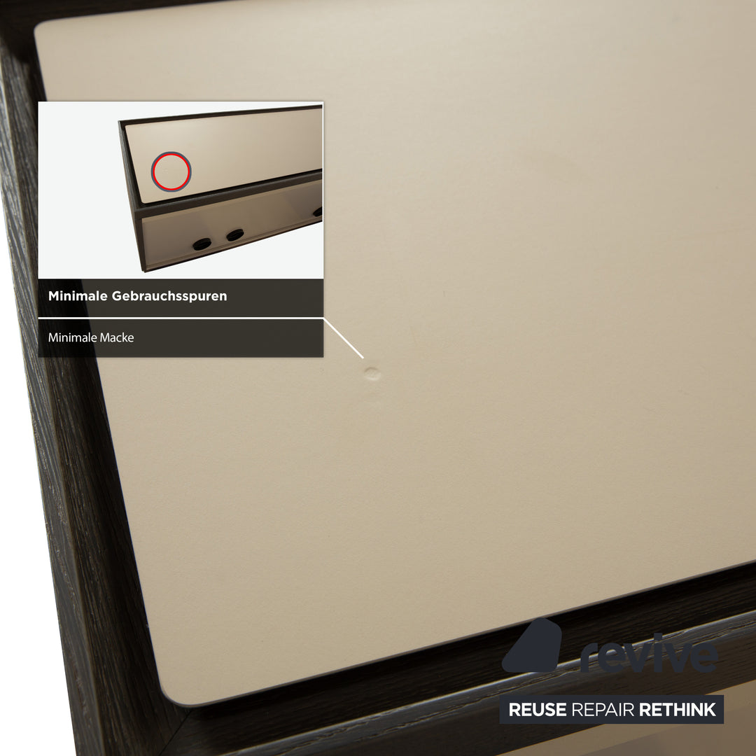 Buffet en bois Ligne Roset ESTAMPE marron beige crème meuble TV