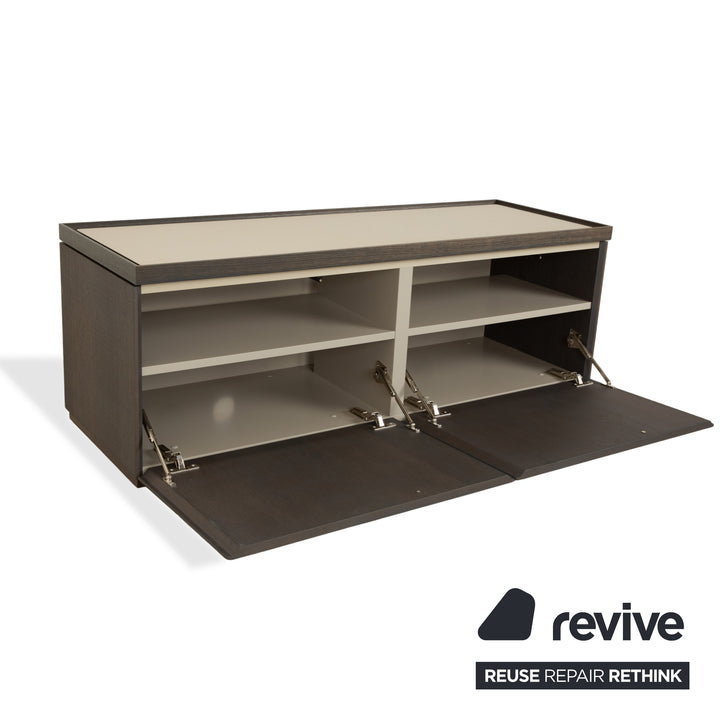 Buffet en bois Ligne Roset ESTAMPE marron beige crème meuble TV