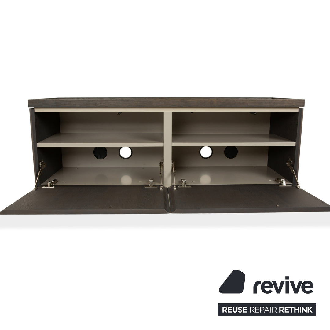 Buffet en bois Ligne Roset ESTAMPE marron beige crème meuble TV