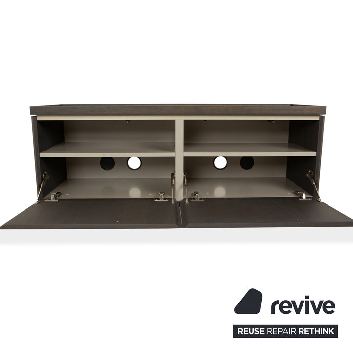 Buffet en bois Ligne Roset ESTAMPE marron beige crème meuble TV