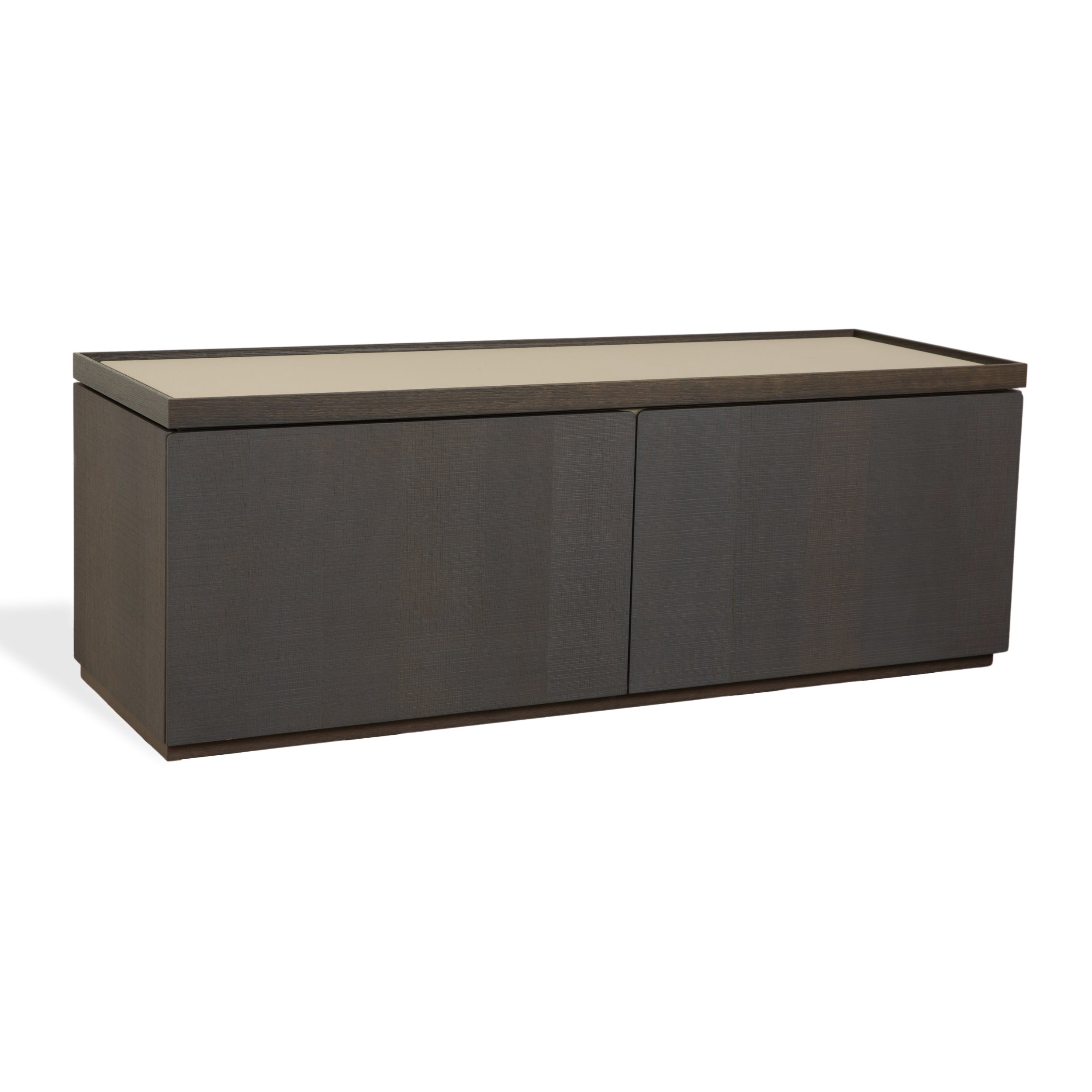Buffet en bois Ligne Roset ESTAMPE marron beige crème meuble TV