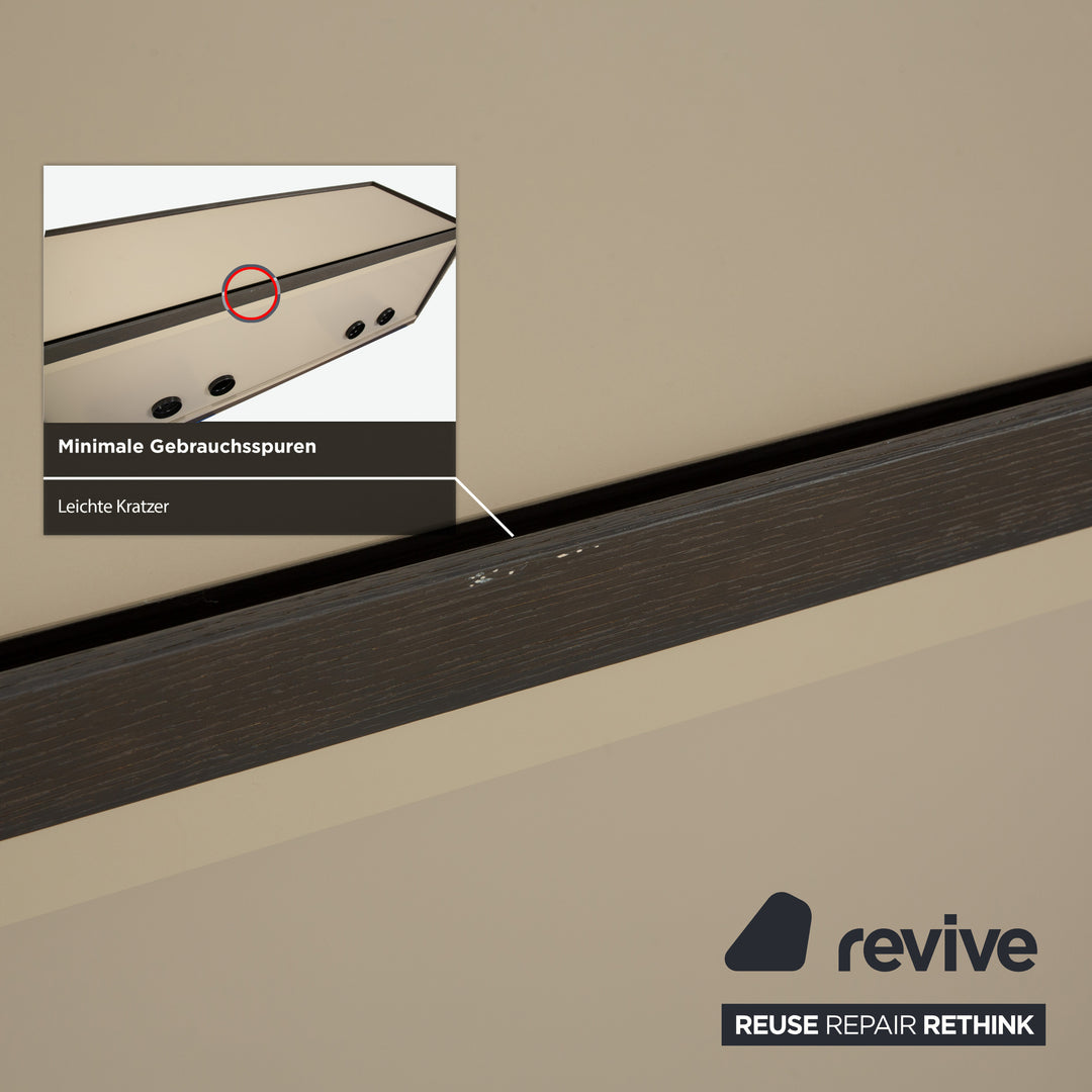 Buffet en bois Ligne Roset ESTAMPE marron beige crème meuble TV