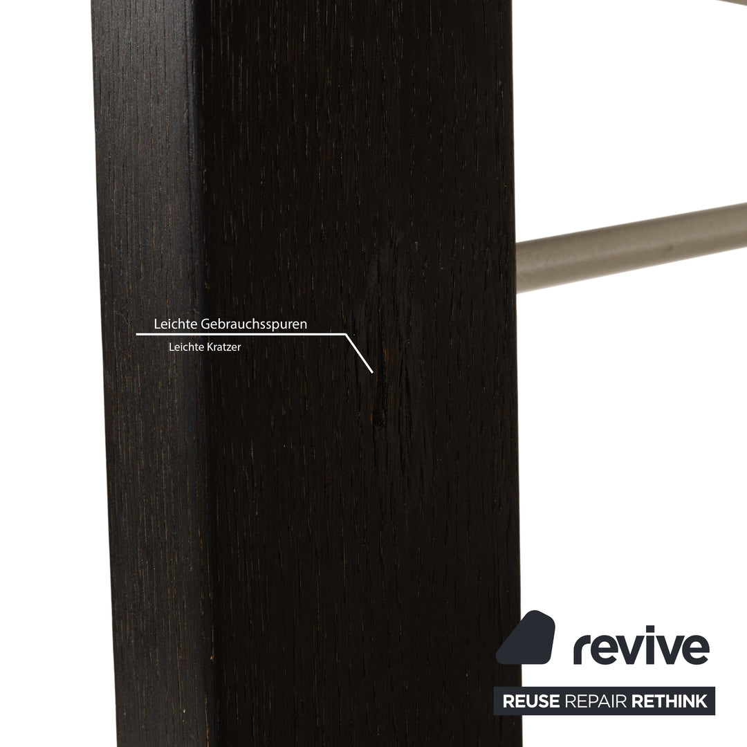 Table à manger extensible en verre Estensia Ligne Roset Blanc Noir 140-260 x 95 cm
