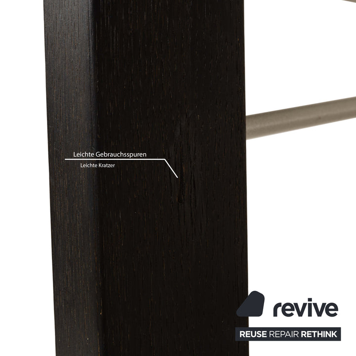 Table à manger extensible en verre Estensia Ligne Roset Blanc Noir 140-260 x 95 cm