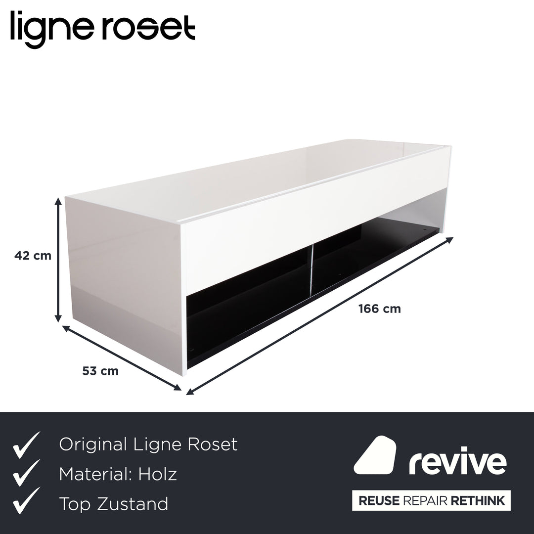 Ligne Roset EVERYWHERE Holz Hochglanz Sideboard Weiß Lowboard TV-Board