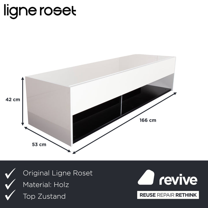 Ligne Roset EVERYWHERE Holz Hochglanz Sideboard Weiß Lowboard TV-Board
