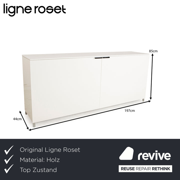 Ligne Roset Everywhere Holz Sideboard Weiß Hochglanz