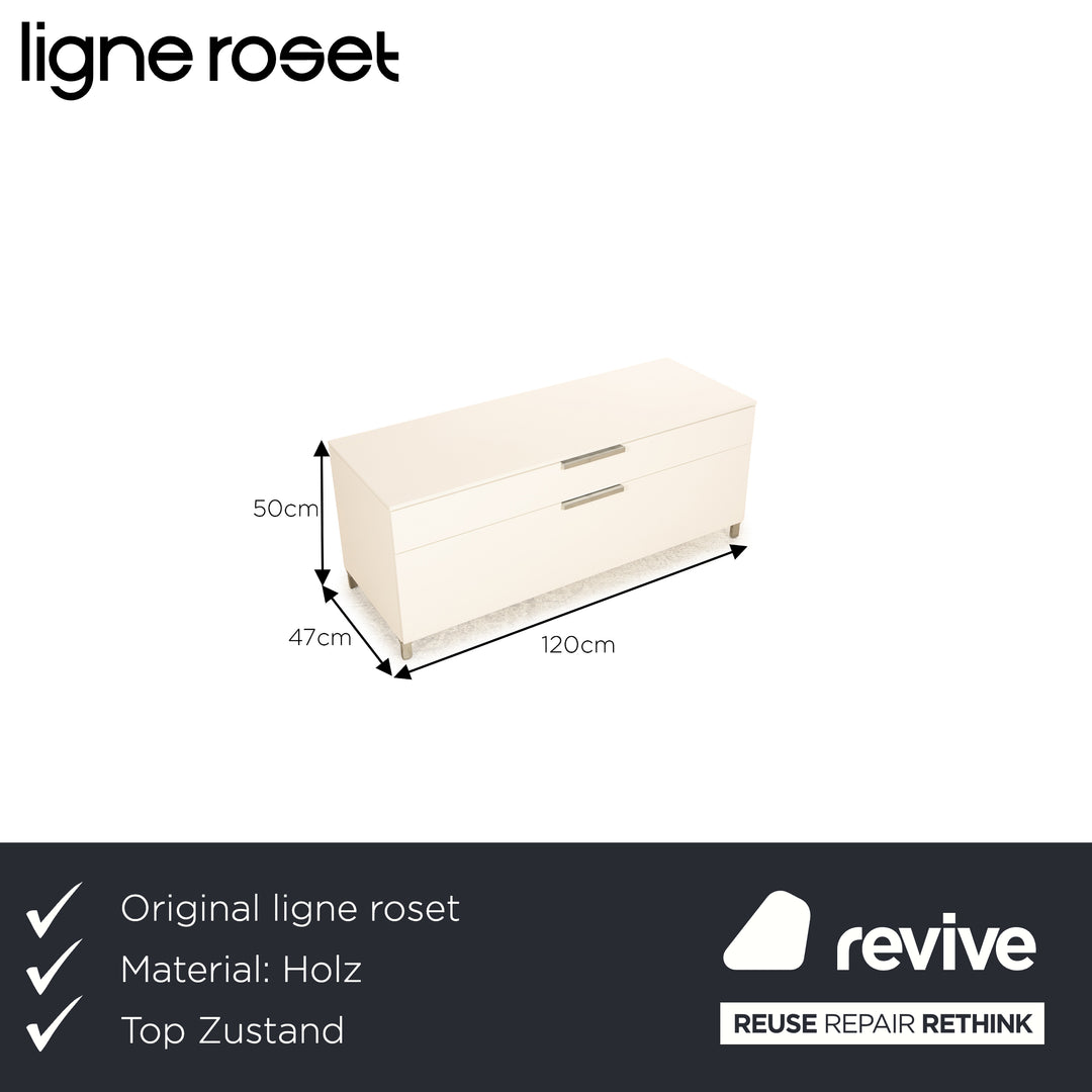 ligne roset EVERYWHERE wooden sideboard white lowboard