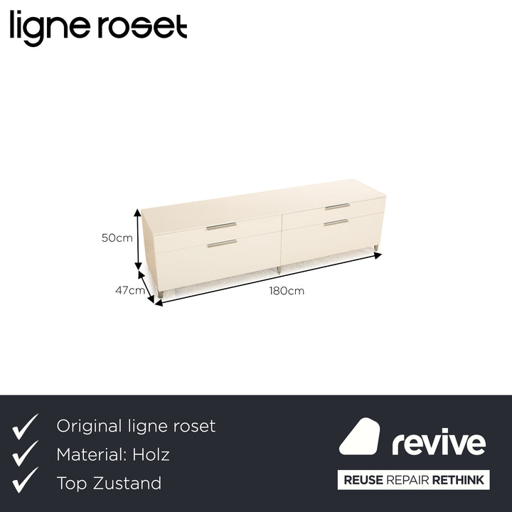 ligne roset EVERYWHERE wooden sideboard white phono furniture TV board lowboard