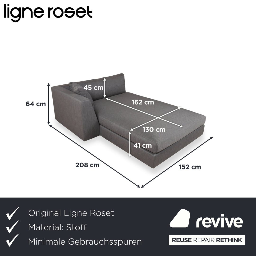 Ligne Roset EXCLUSIF Stoff Liege Daybed Grau Anthrazit
