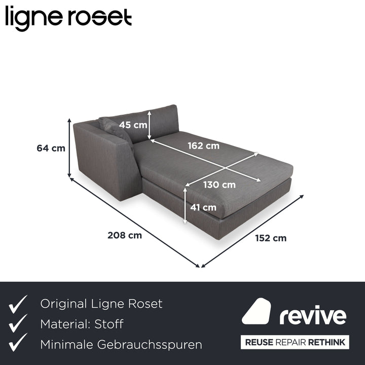 Ligne Roset EXCLUSIF Stoff Liege Daybed Grau Anthrazit
