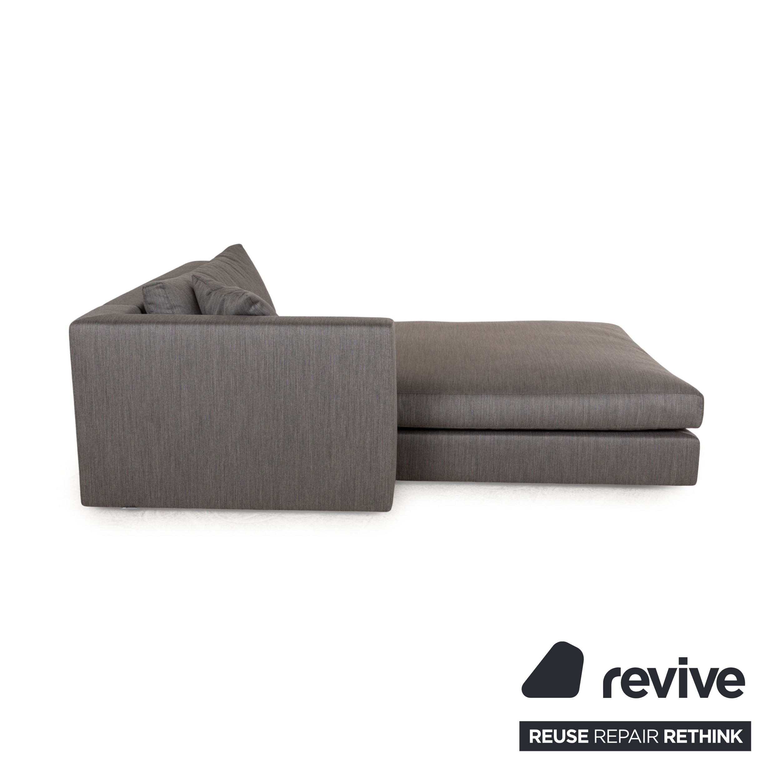 ligne roset EXCLUSIF méridienne transat en tissu gris