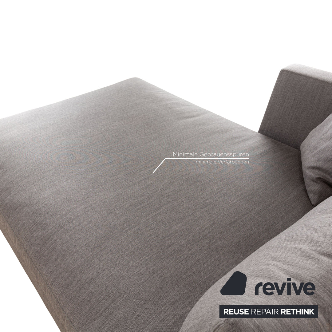 ligne roset EXCLUSIF méridienne transat en tissu gris