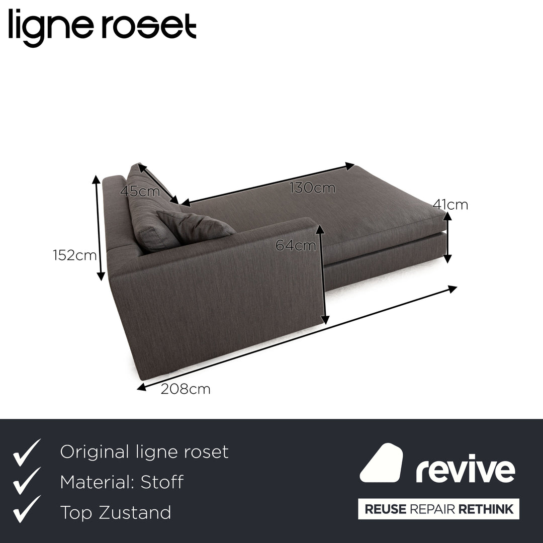 ligne roset EXCLUSIF fabric lounger daybed gray