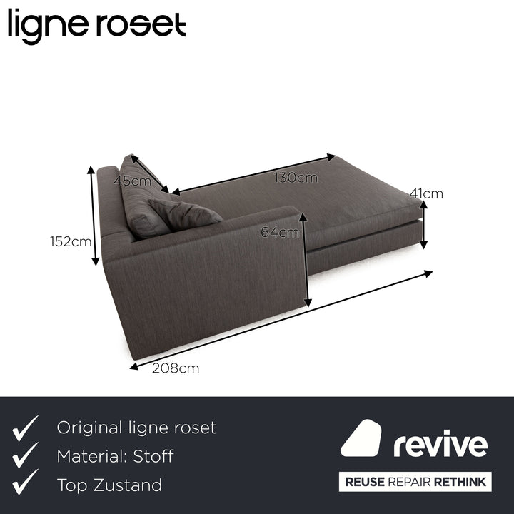 ligne roset EXCLUSIF Stoff Liege Daybed Grau