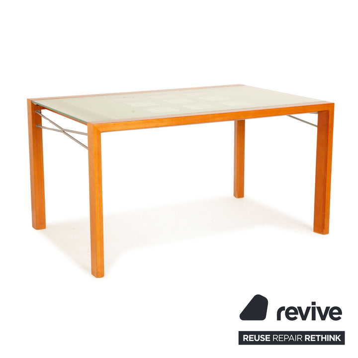 ligne roset Extensia glass dining table blue extension function 140/257 x 75 x 94