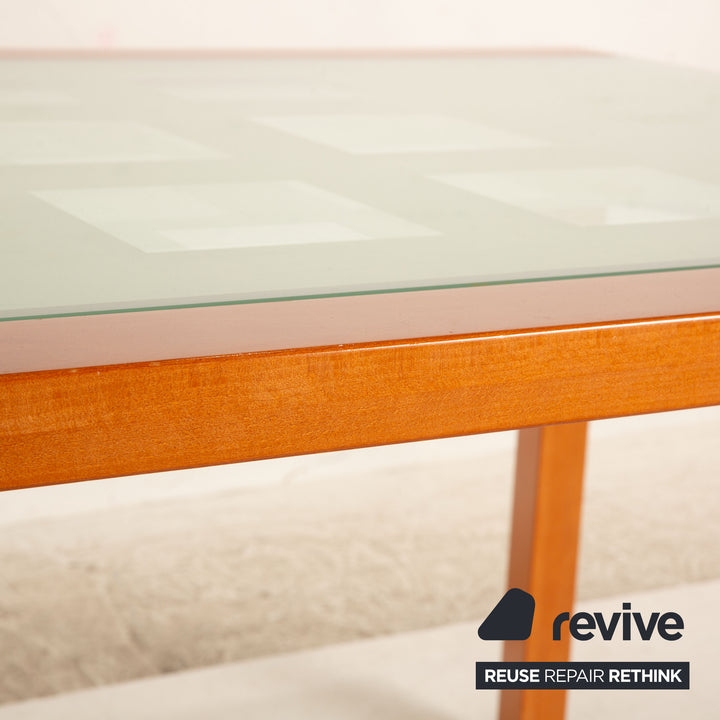 ligne roset Extensia glass dining table blue extension function 140/257 x 75 x 94