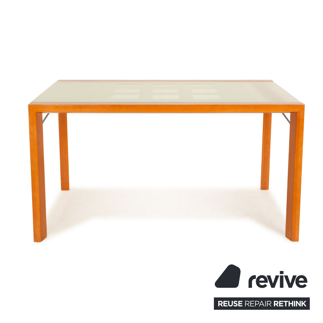 ligne roset Extensia glass dining table blue extension function 140/257 x 75 x 94