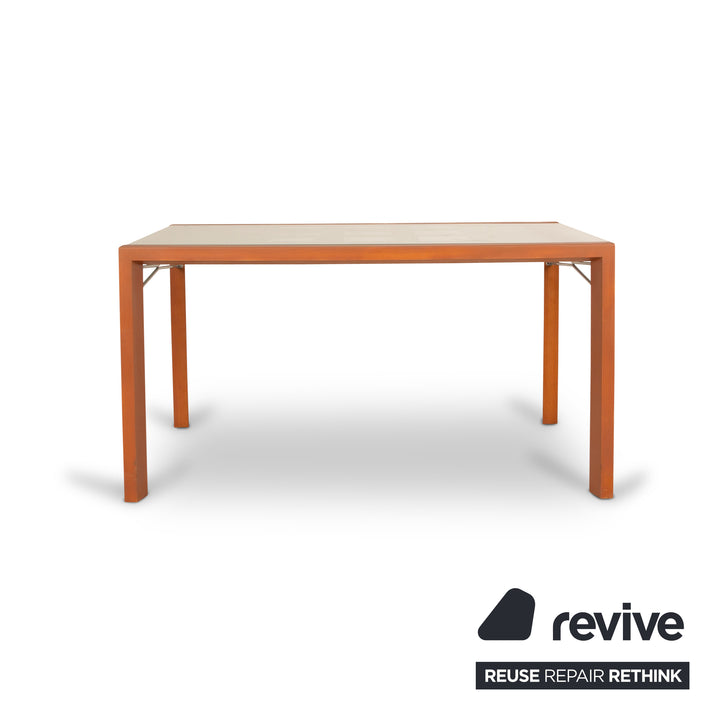 Table à manger Ligne Roset Extensia en verre marron avec fonction extractible