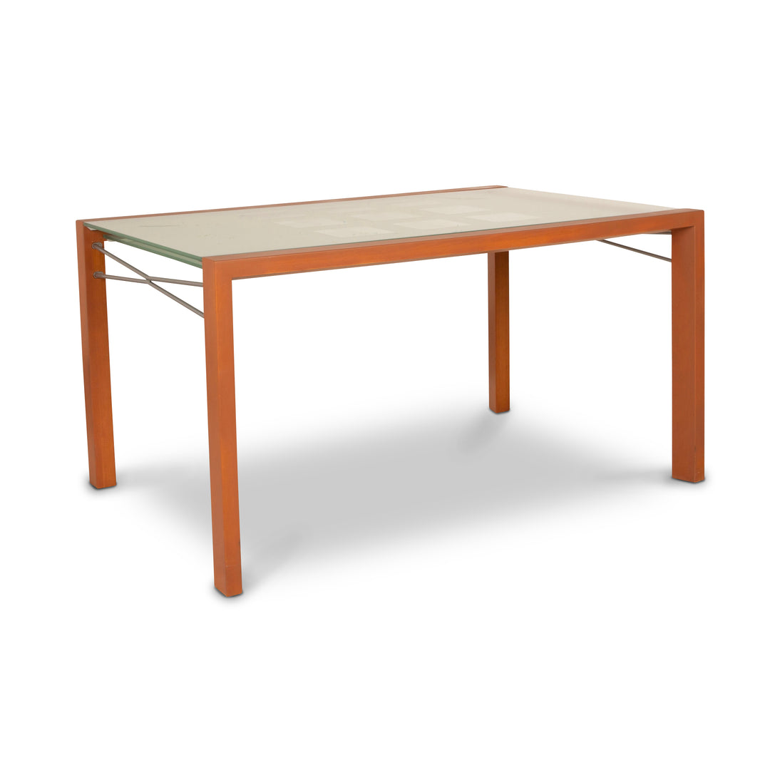 Table à manger Ligne Roset Extensia en verre marron avec fonction extractible