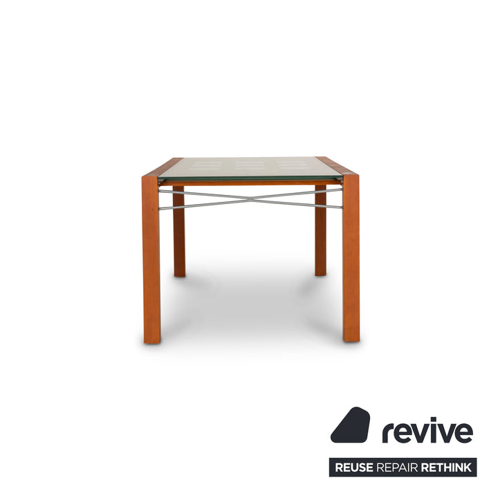 Table à manger Ligne Roset Extensia en verre marron avec fonction extractible