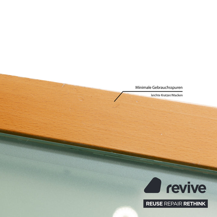 Ligne Roset Extensia Glass Wood Dining Table Brown Silver Extendable