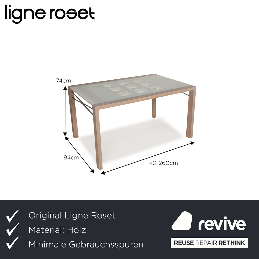 ligne roset Extensia wooden dining table brown extendable dining table