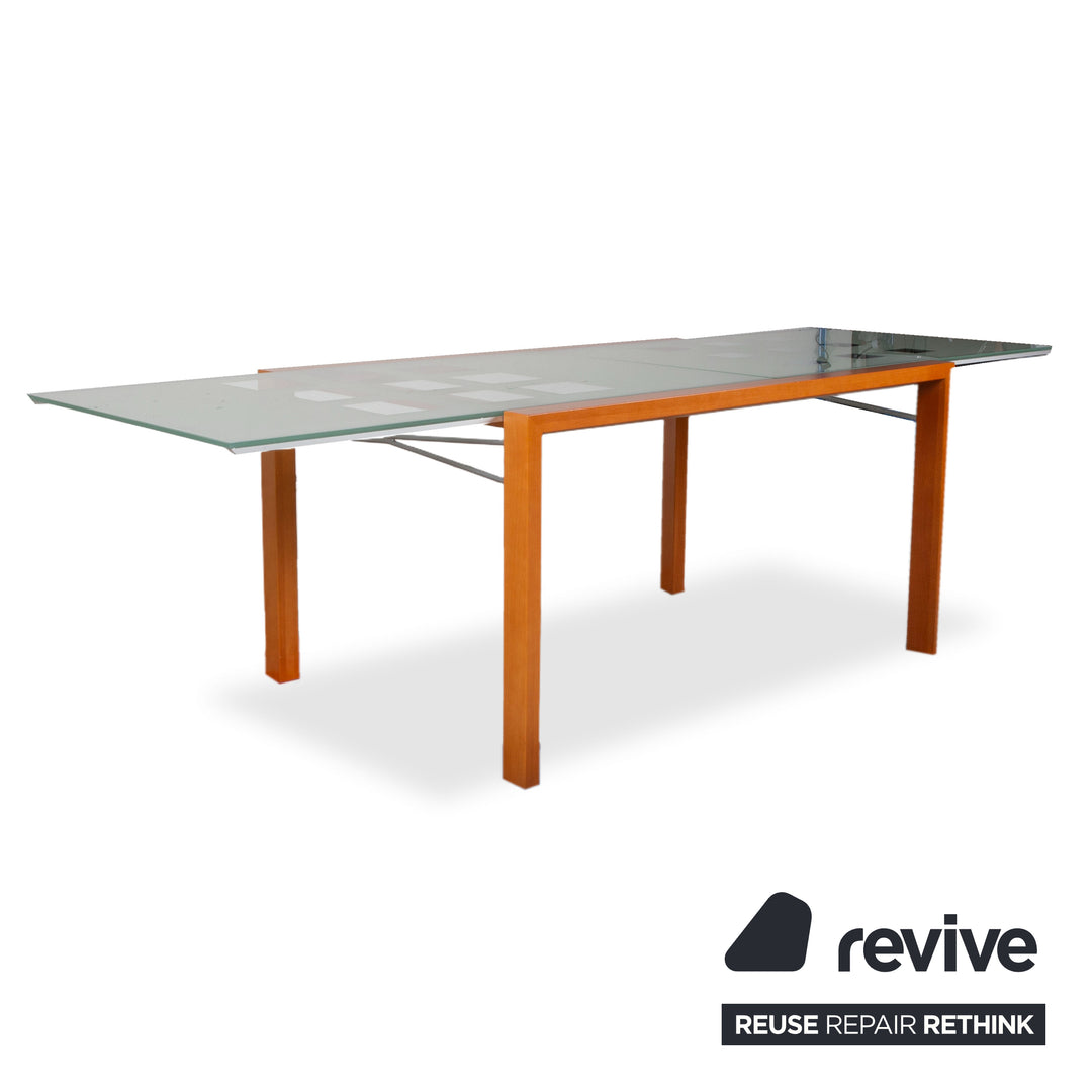 Ligne Roset Extensia Wooden Dining Table Brown Extendable Dining Room 140-259 x 94 cm