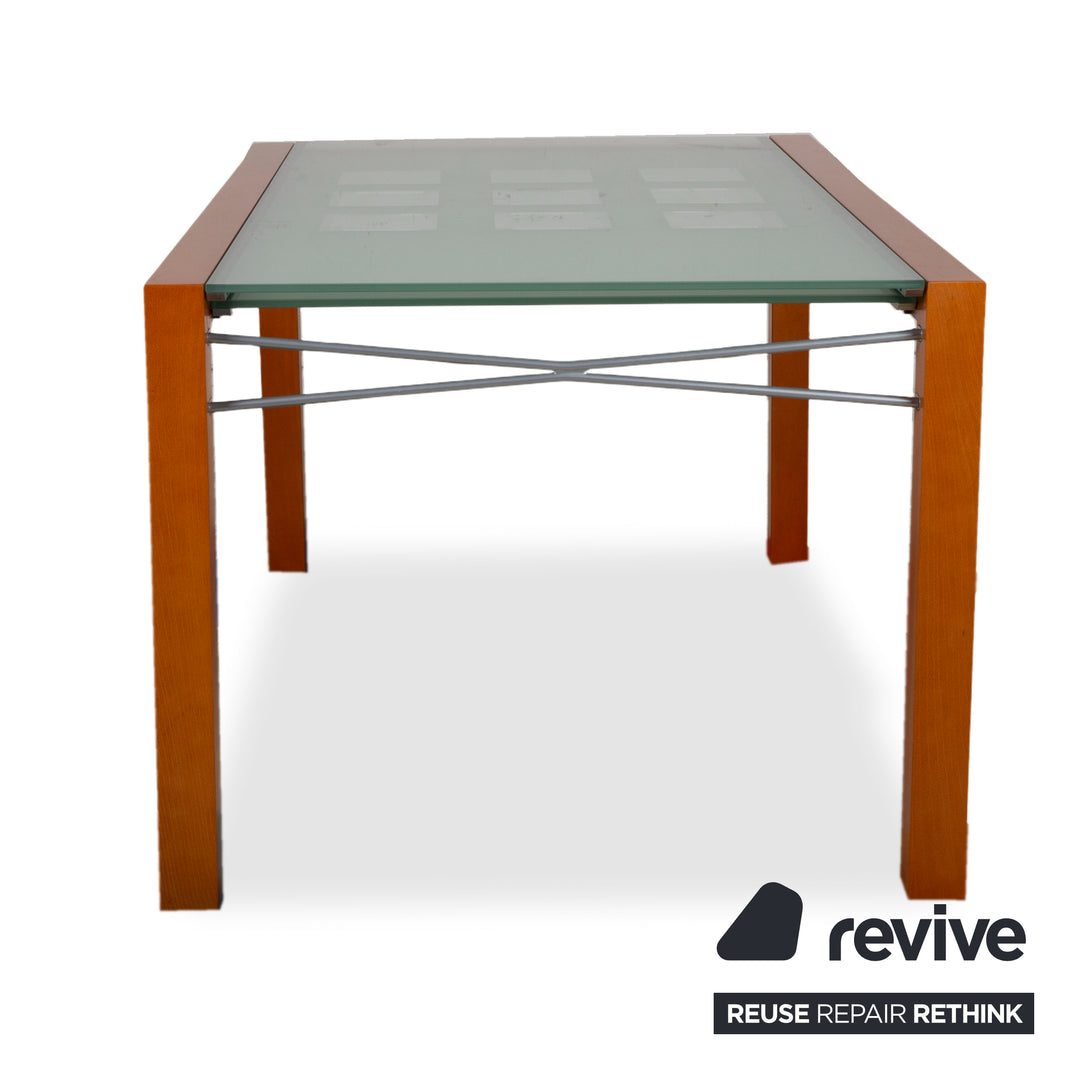 Ligne Roset Extensia Wooden Dining Table Brown Extendable Dining Room 140-259 x 94 cm