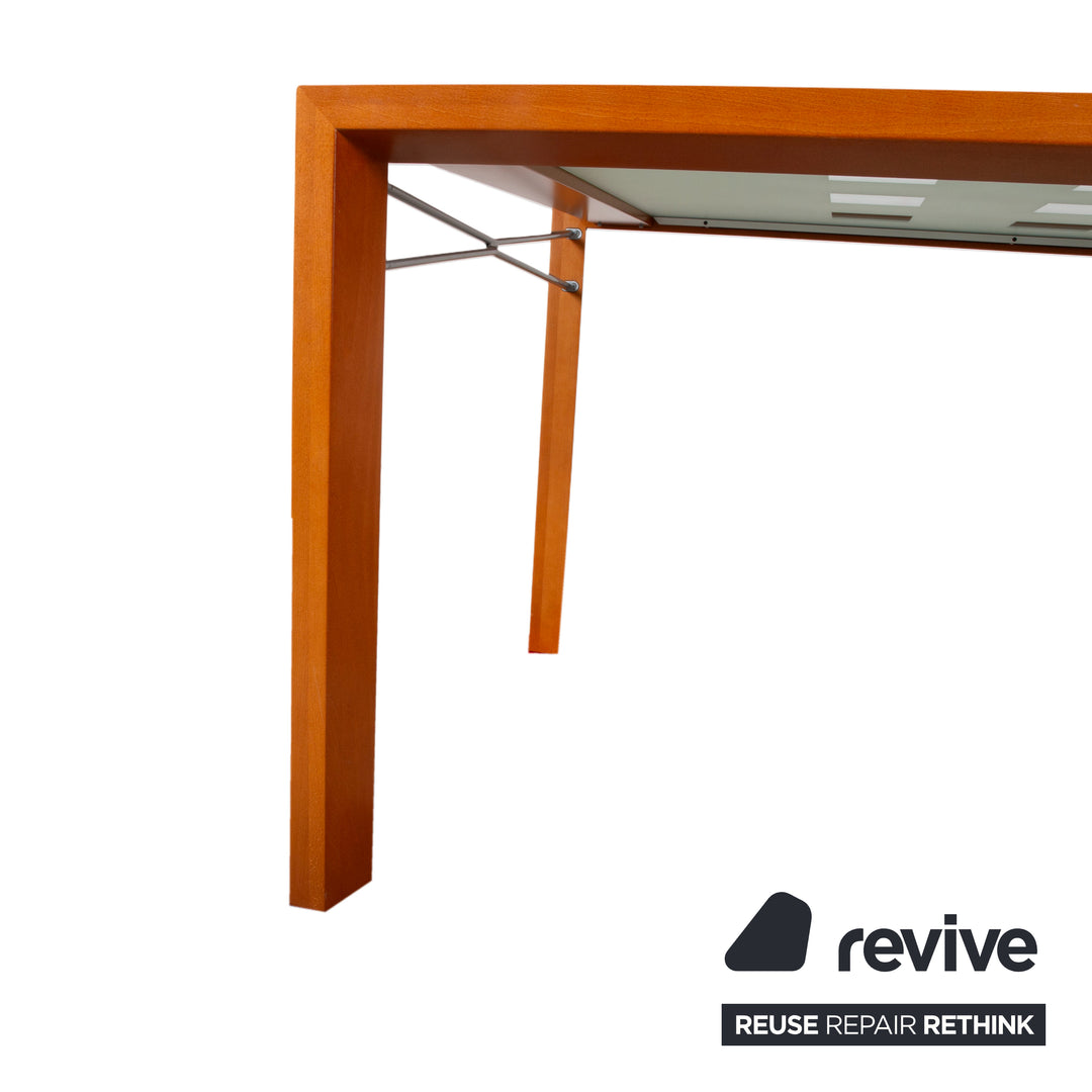 Ligne Roset Extensia Wooden Dining Table Brown Extendable Dining Room 140-259 x 94 cm