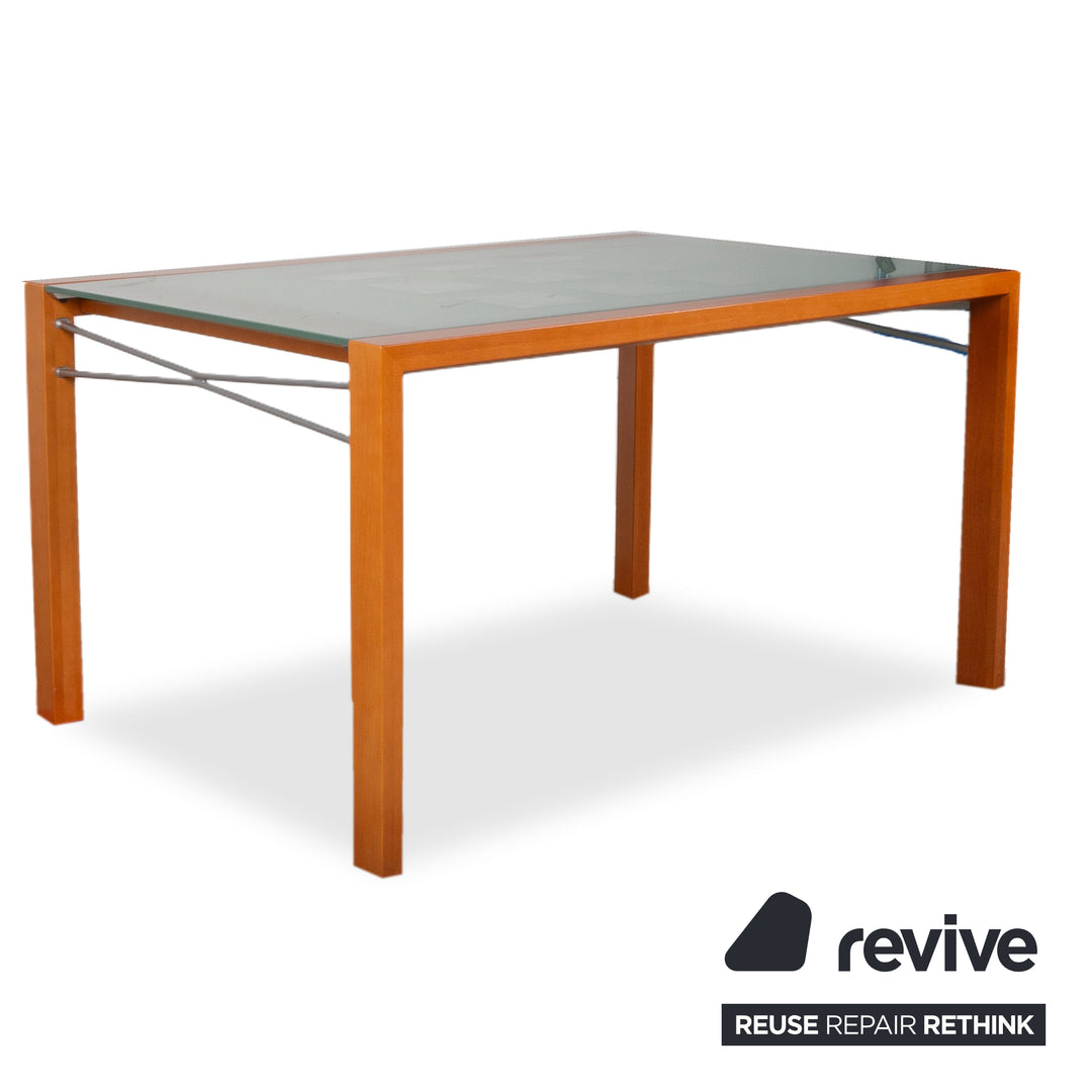 Ligne Roset Extensia Wooden Dining Table Brown Extendable Dining Room 140-259 x 94 cm