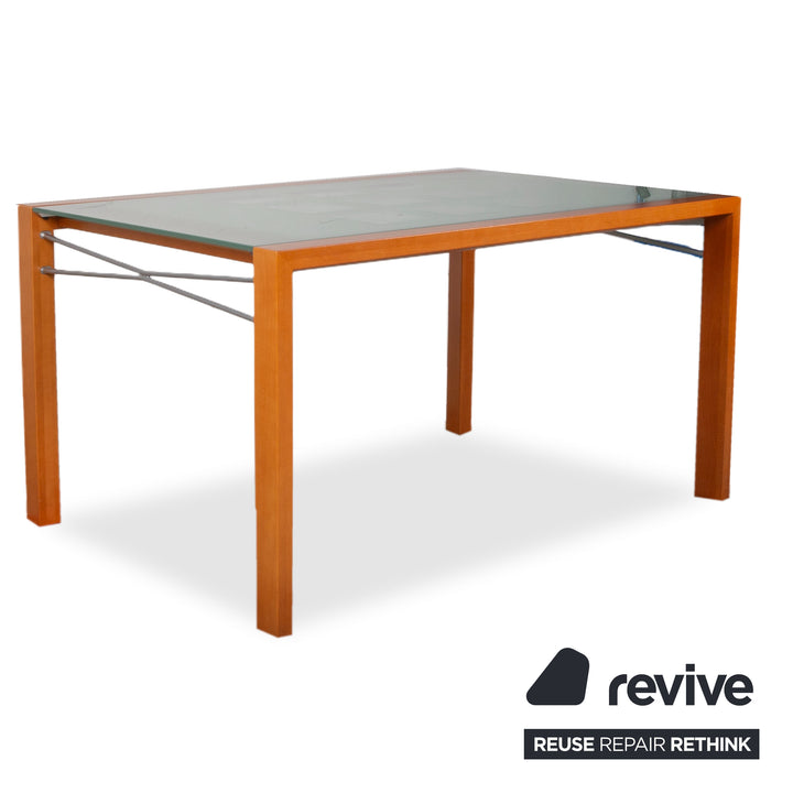 Ligne Roset Extensia Wooden Dining Table Brown Extendable Dining Room 140-259 x 94 cm