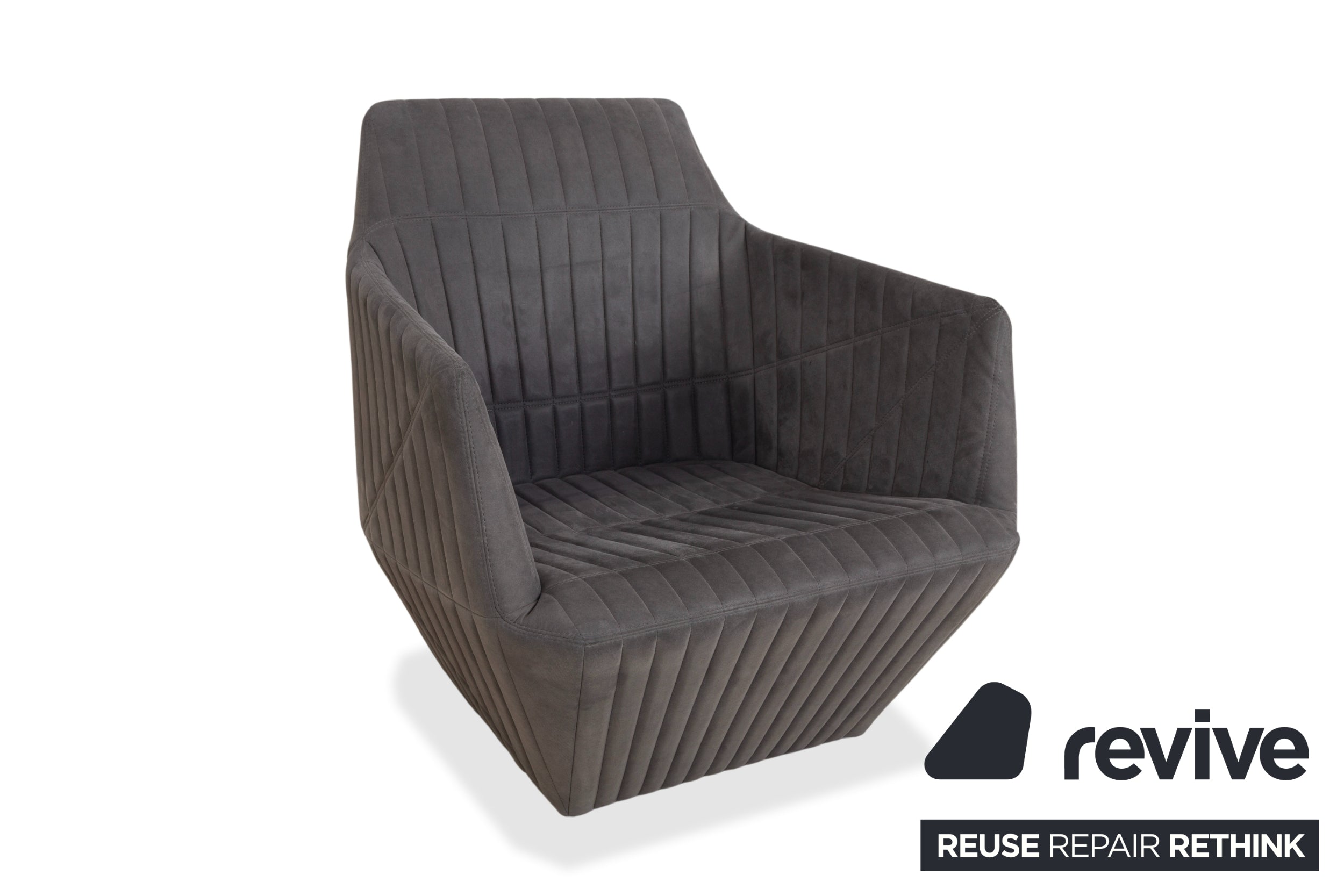ligne roset Facett Stoff 2x Sessel Hocker Grau