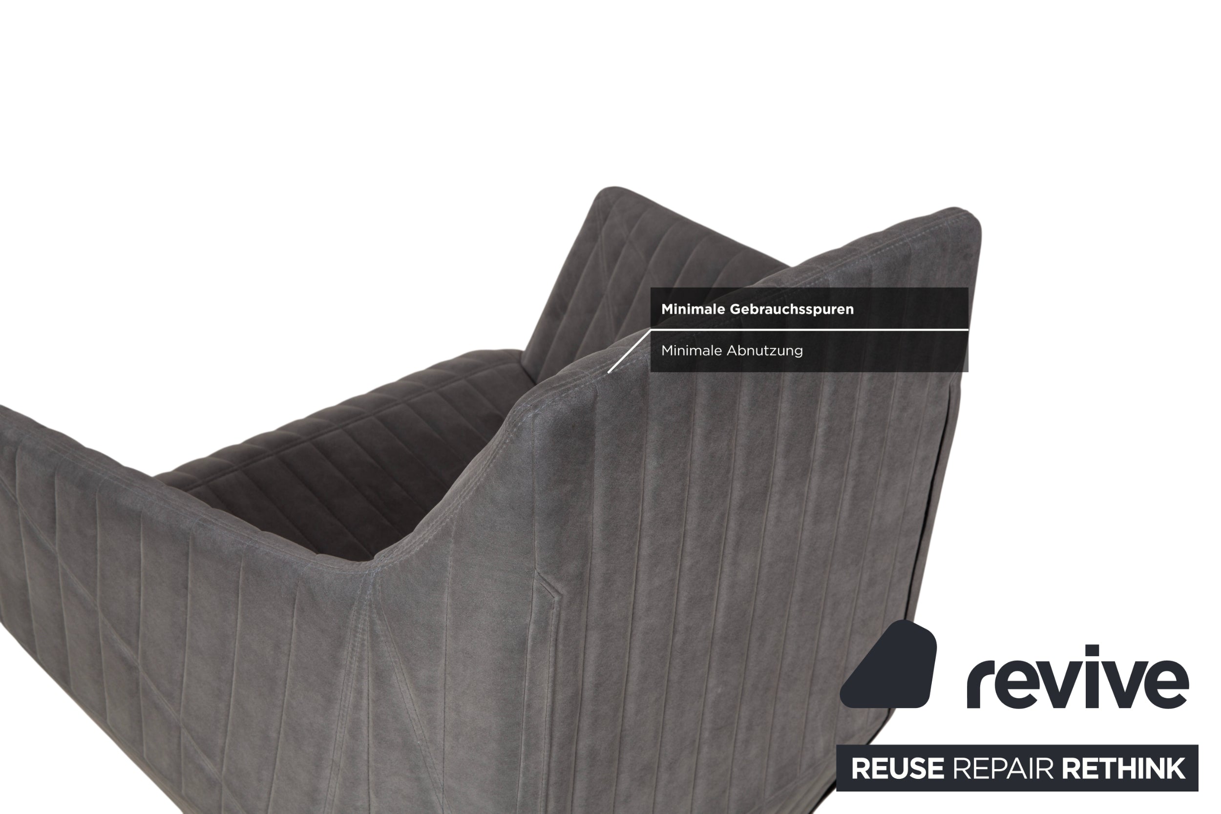 ligne roset Facett Stoff 2x Sessel Hocker Grau