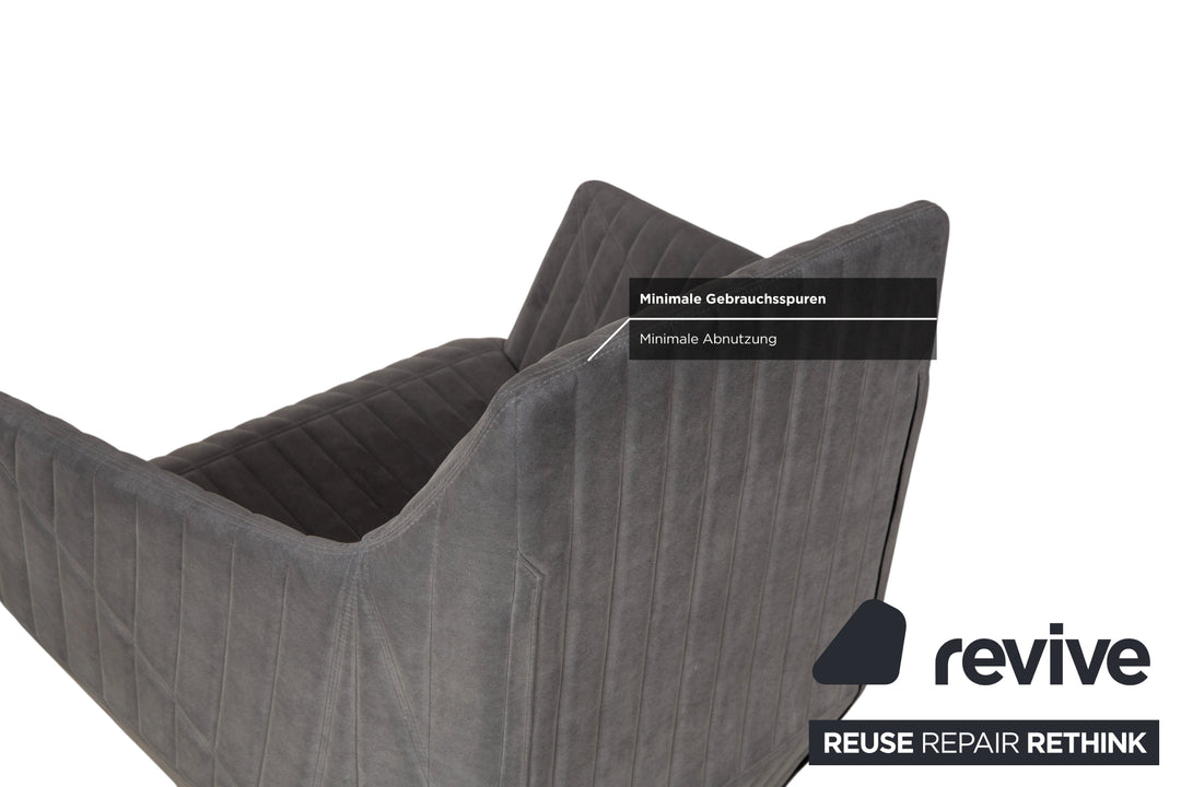 ligne roset Facett Stoff 2x Sessel Hocker Grau