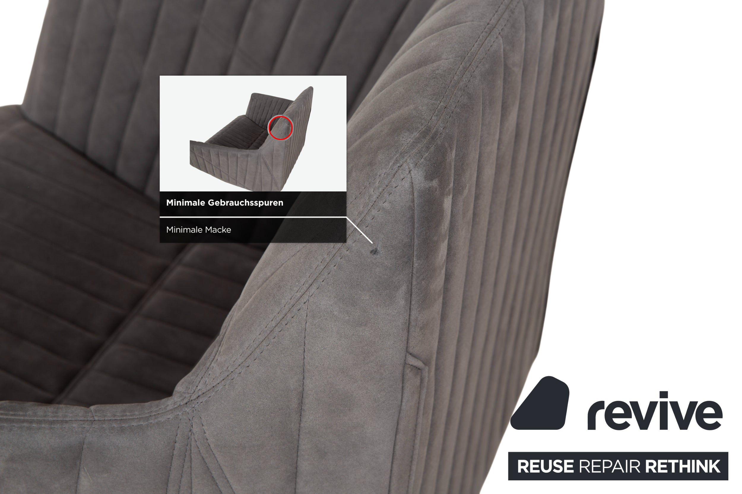 ligne roset Facett Stoff 2x Sessel Hocker Grau