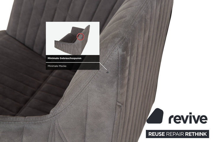ligne roset Facett Stoff 2x Sessel Hocker Grau