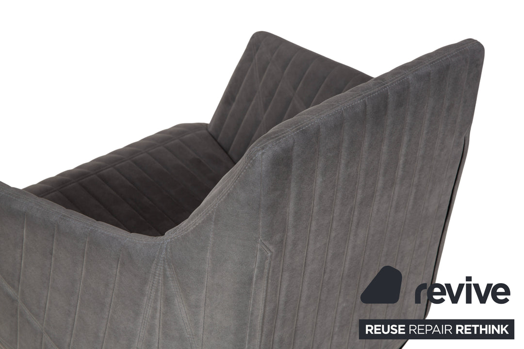ligne roset Facett Stoff 2x Sessel Hocker Grau