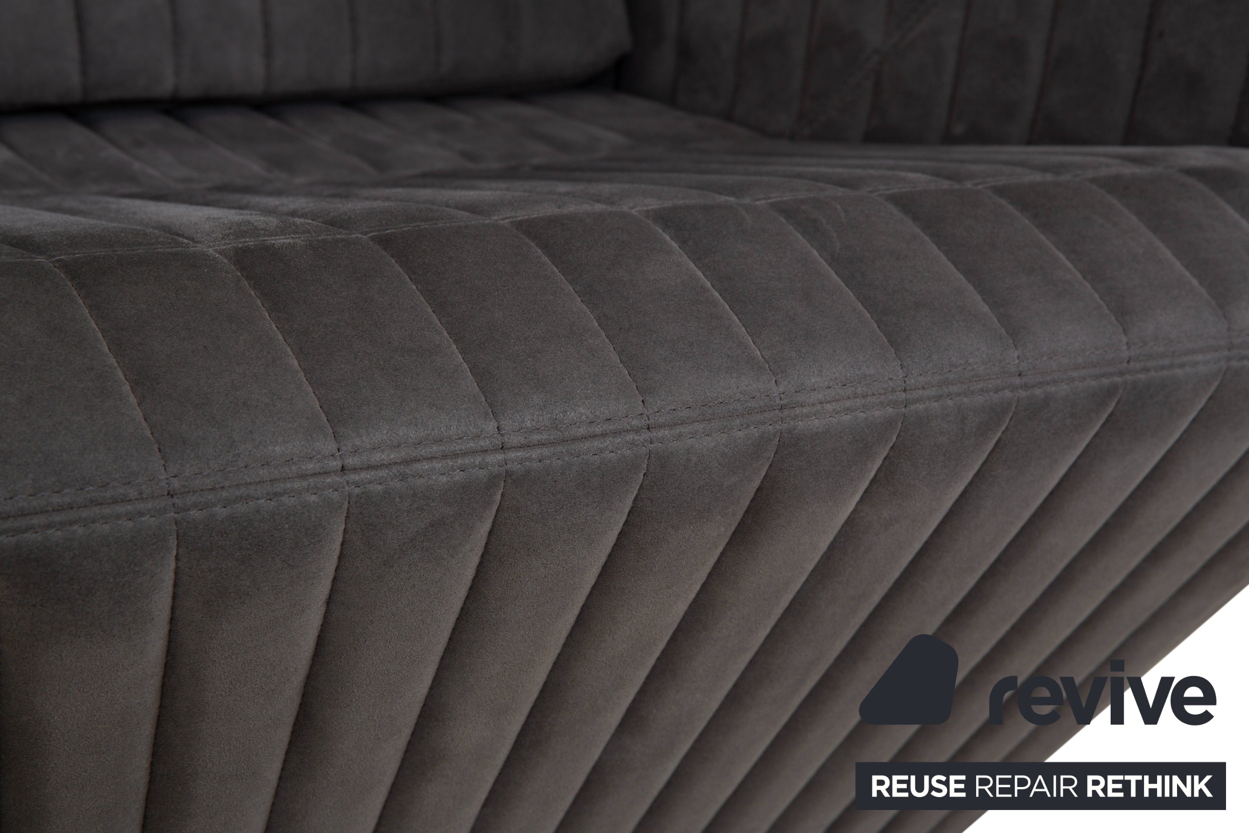 ligne roset Facett Stoff 2x Sessel Hocker Grau