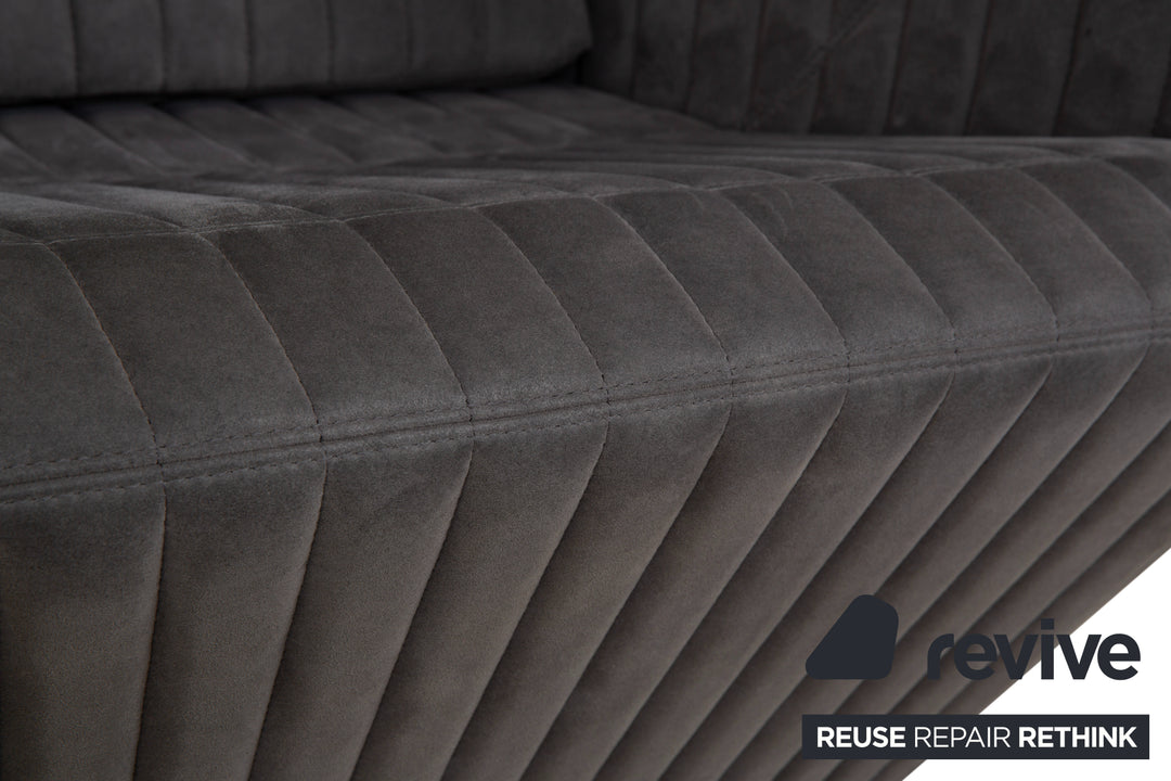ligne roset Facett Stoff 2x Sessel Hocker Grau