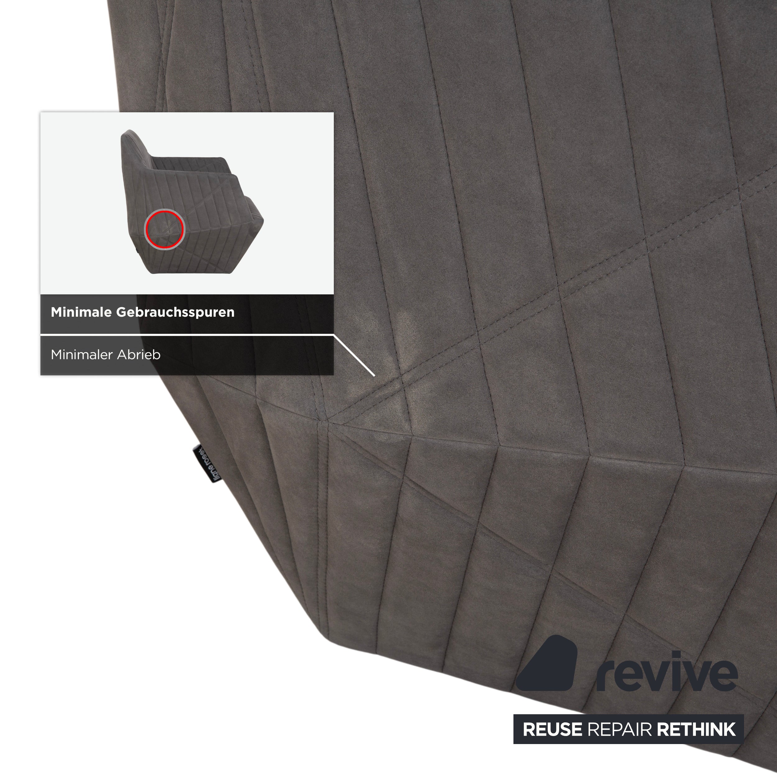 ligne roset facet fabric armchair gray