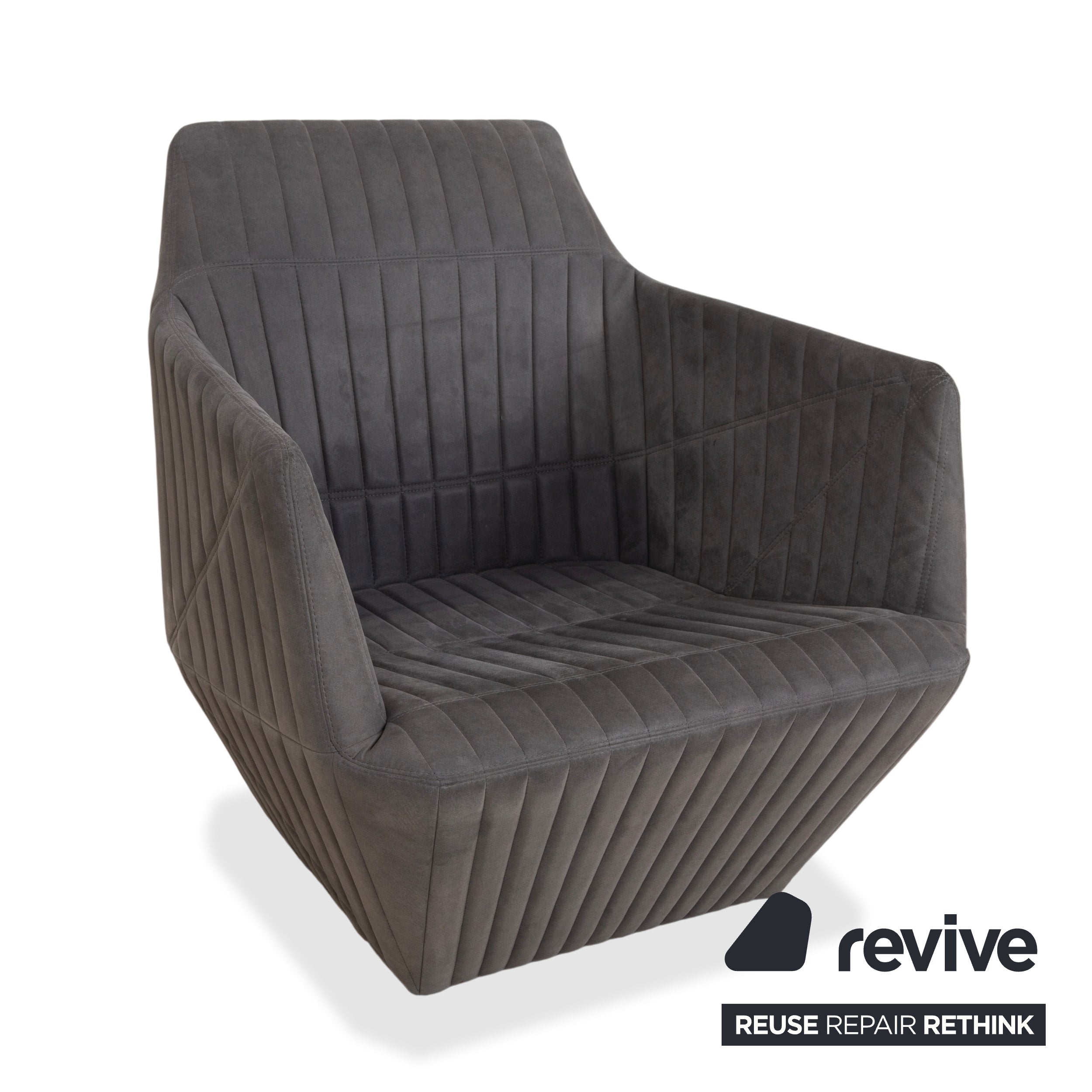 ligne roset facet fabric armchair gray