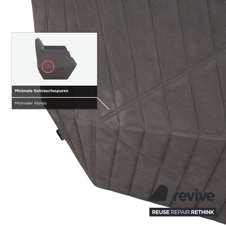 ligne roset facet fabric armchair stool gray