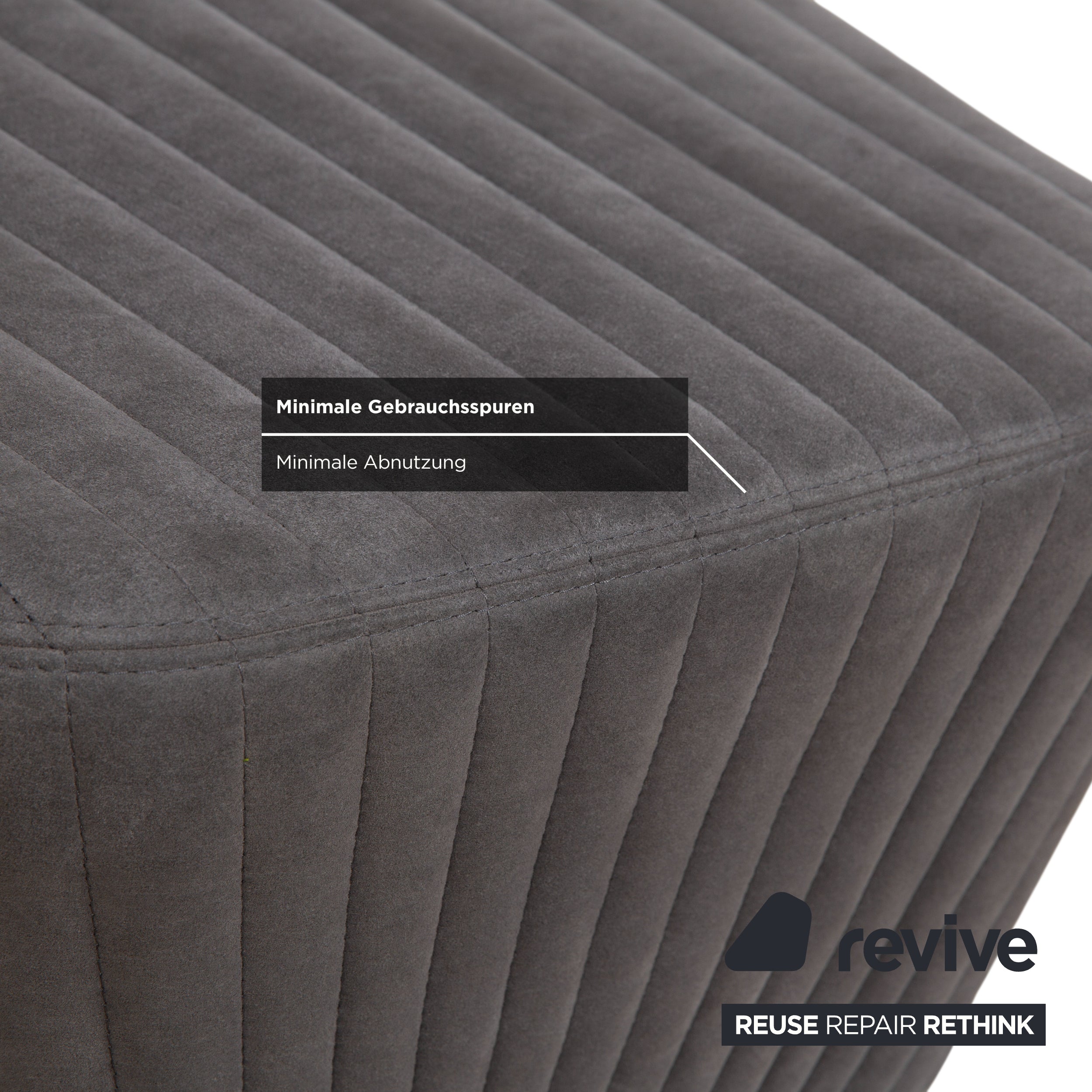 ligne roset facet fabric armchair stool gray