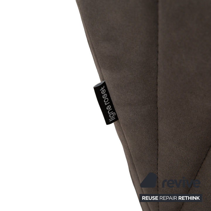 ligne roset Facett Stoff Sessel Hocker Grau