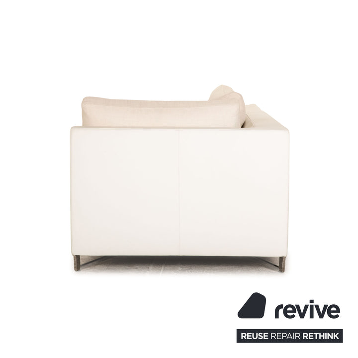 ligne roset Feng fabric three-seater cream sofa couch