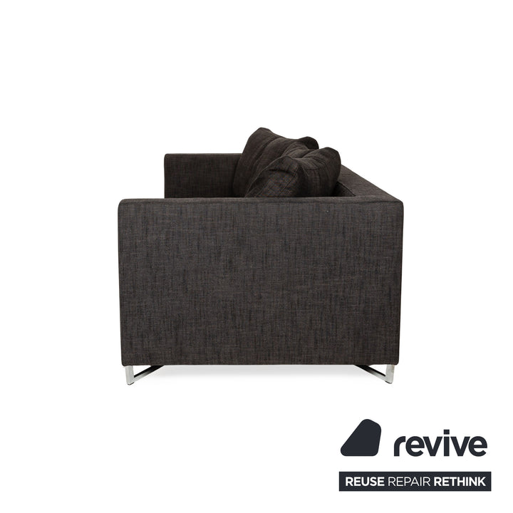 ligne roset Feng fabric three-seater gray sofa couch