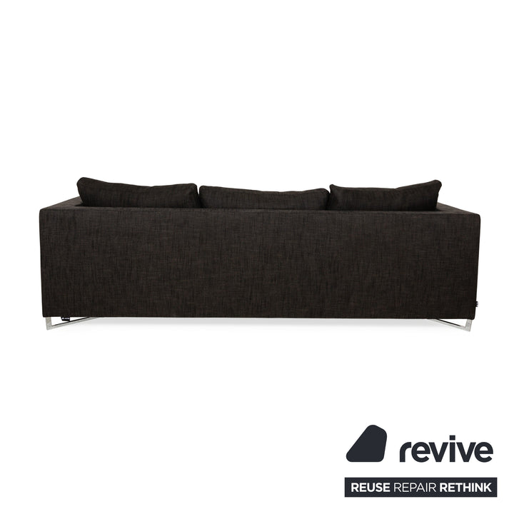 ligne roset Feng fabric three-seater gray sofa couch